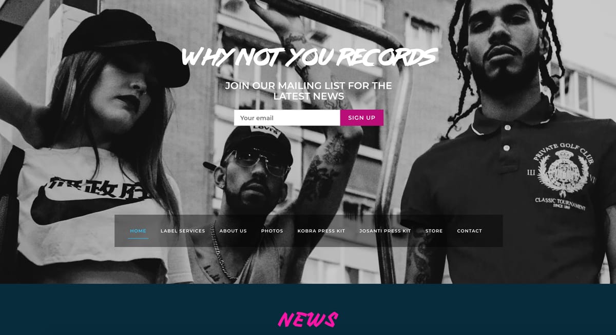 5 best website templates for record labels example