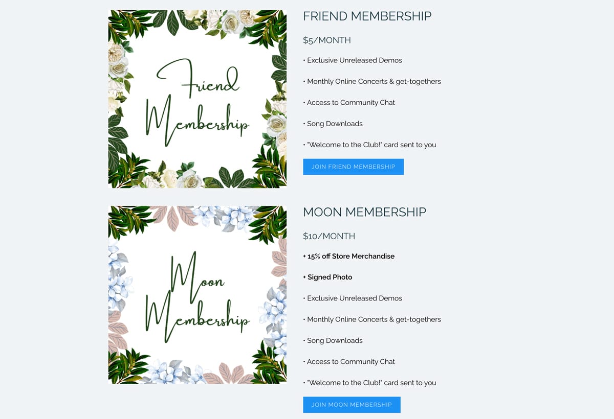 7 ways to create band website layouts you'll love - Bandzoogle Blog - Subscriptions