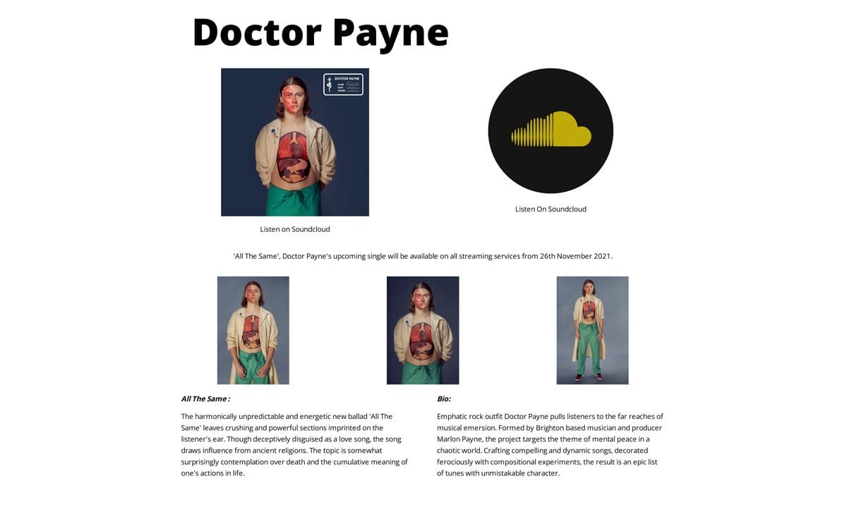 Add information about a single from your music website