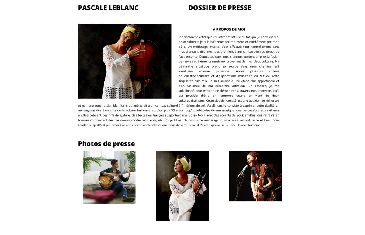 Create a PDF press release to promote your music