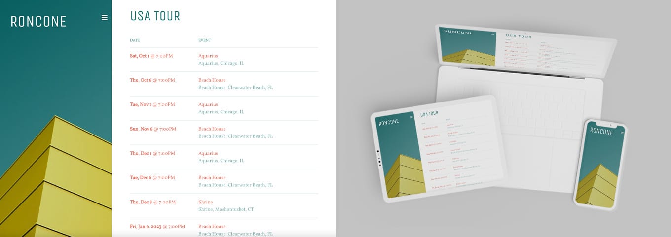 5 ways to use bold color in music website design