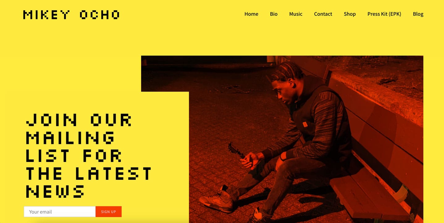 A list of 20 best band websites, and why we love them - Mikey Ocho