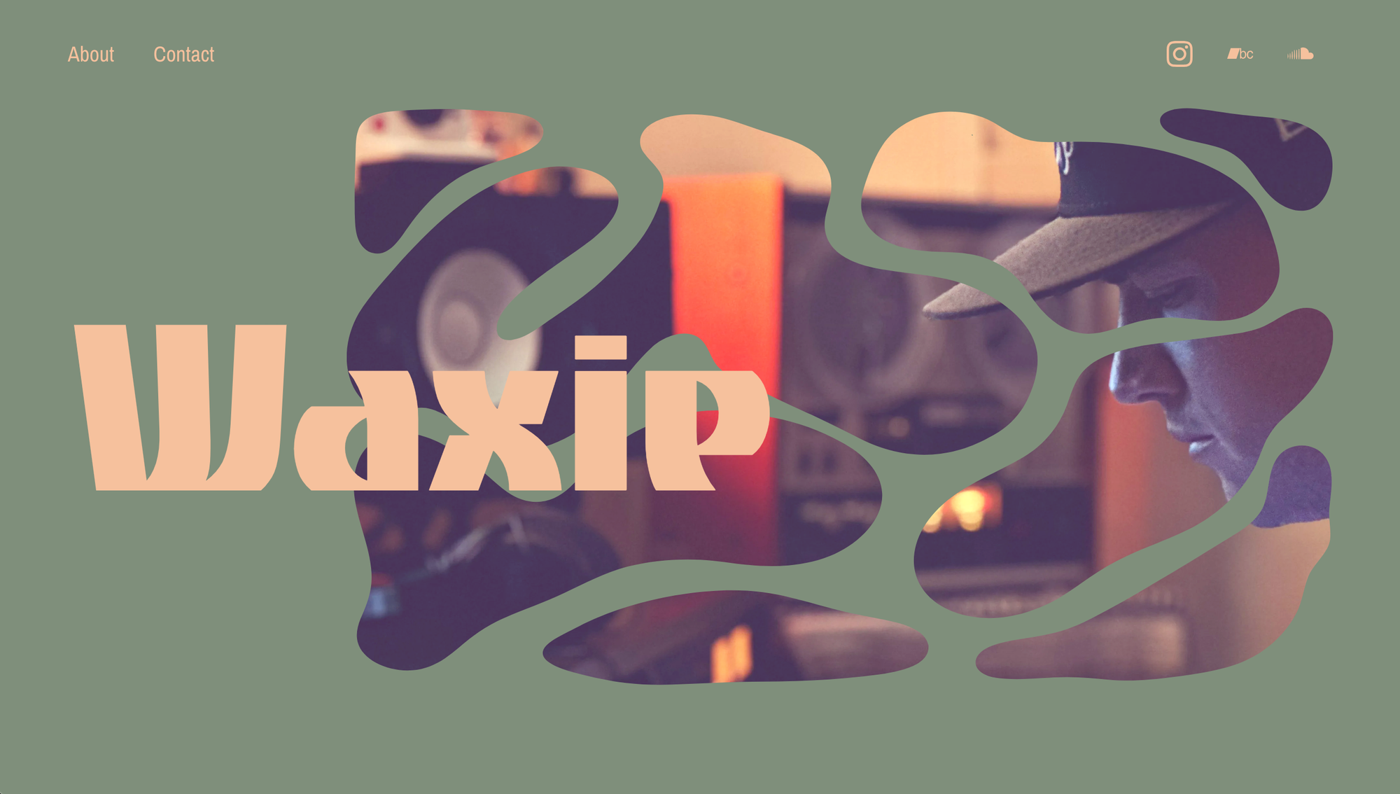 Bandzoogle blog: 10 best band and musician websites. Image of a screenshot from the band Waxie's website, using the Benily music website template.