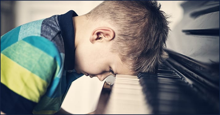 indie music artist failing at piano