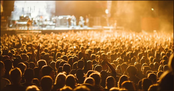 crown attending a big music performance