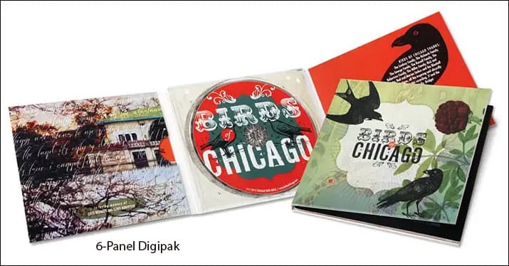 Digipak vs Jewel Case packaging — 6-panel Digipak