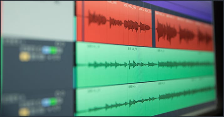 close-up of music plug-in in action