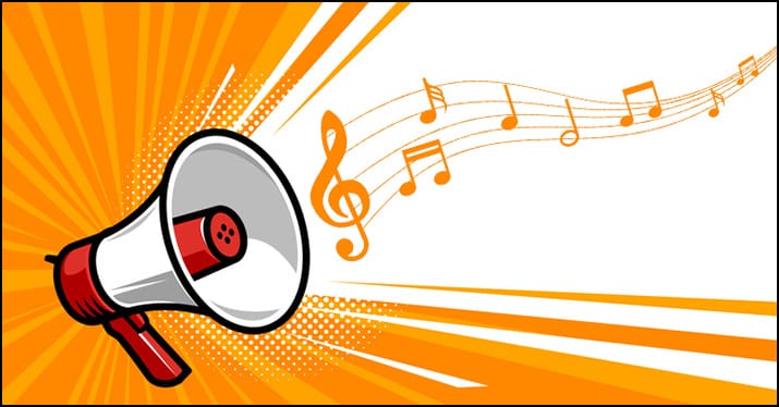 cartoon of megaphone depicting how to promote after song release
