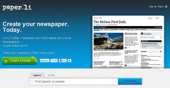 paperli paper.li home page