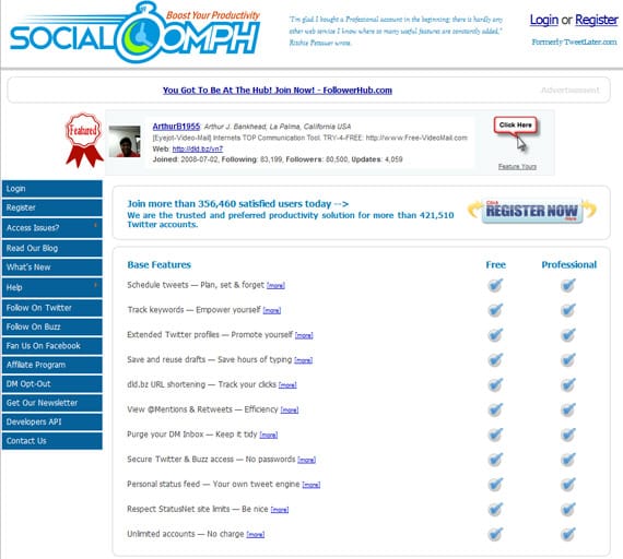 social-omph socialoomph.com home page
