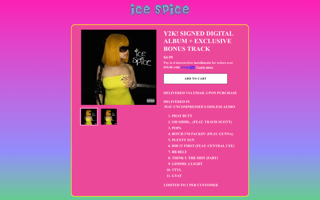 sell more music ice spice