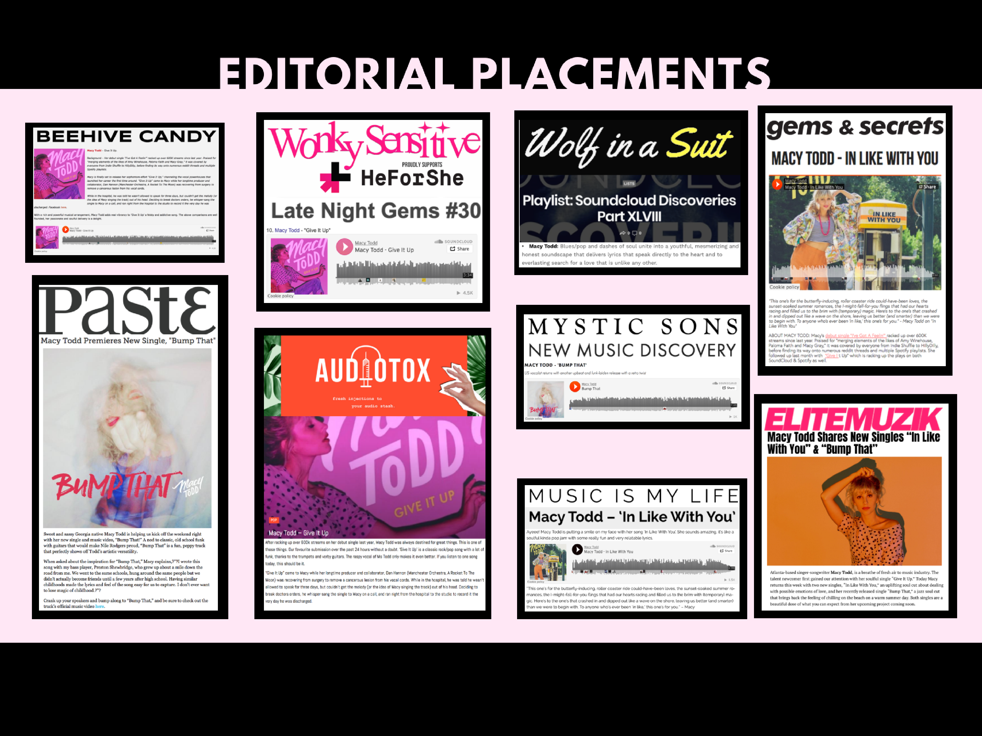 Macy Todd Music PR Case Study Cyber PR