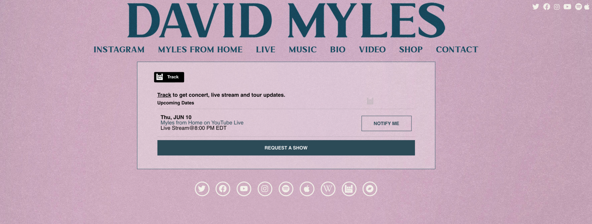 Bandsintown tour date widget