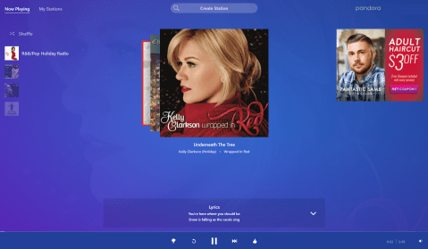 pandora holiday channel