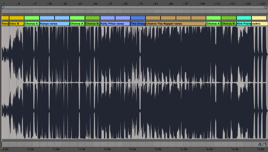 Ultralight-Beam-song-structure