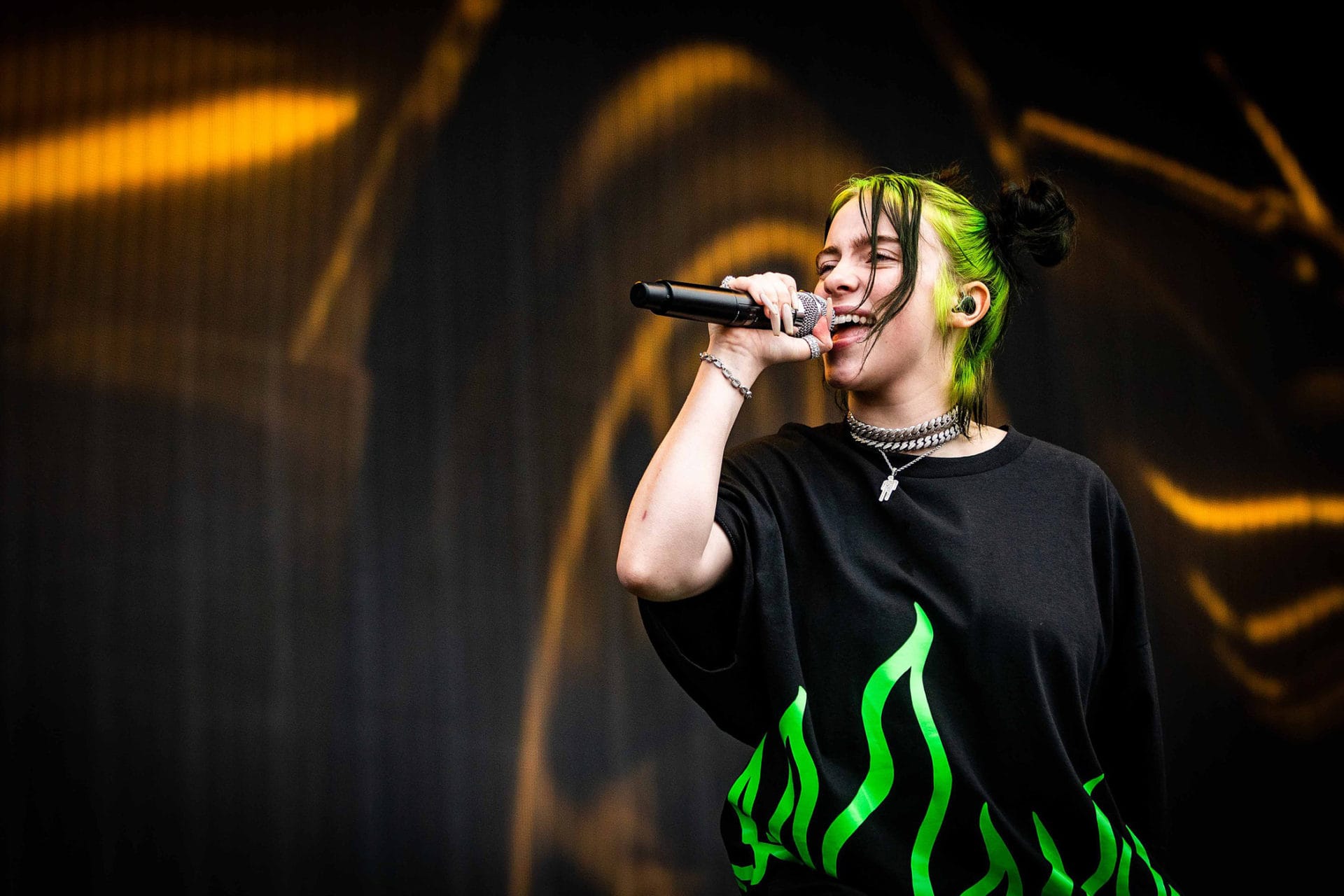 Billie Eilish performing at Pukkelpop Festival in 2019.