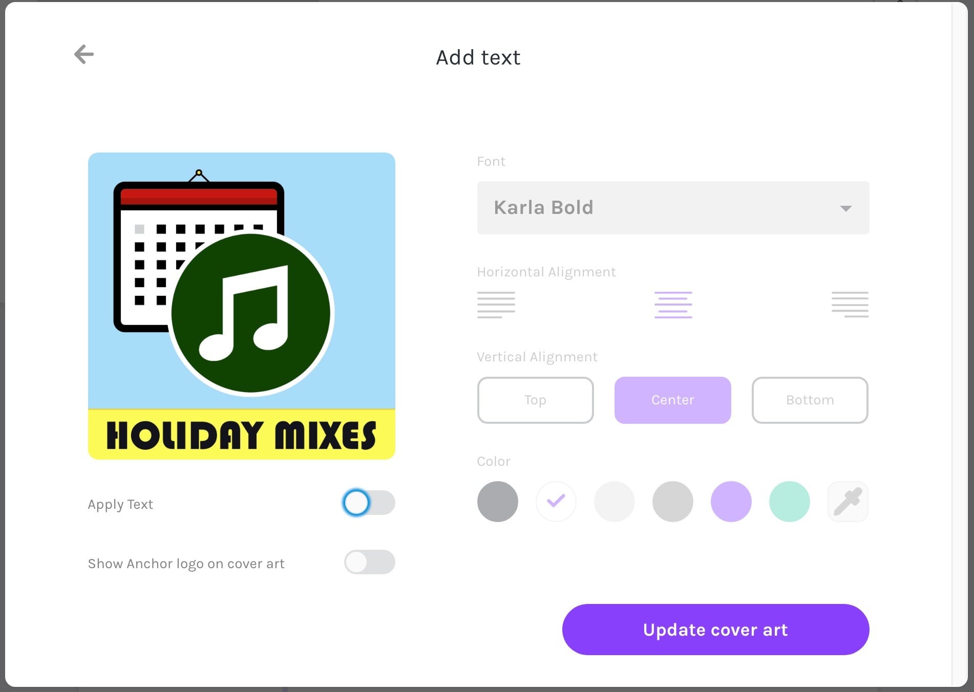 Anchor - Add Text to Artwork