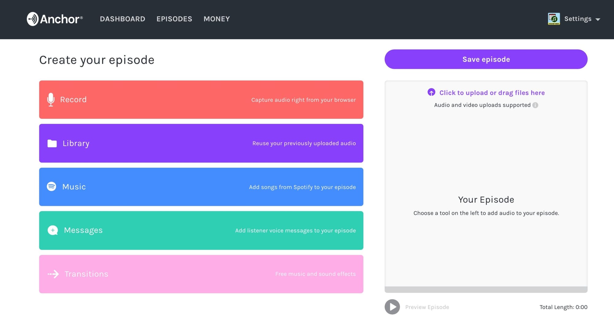 Anchor - Create Episode