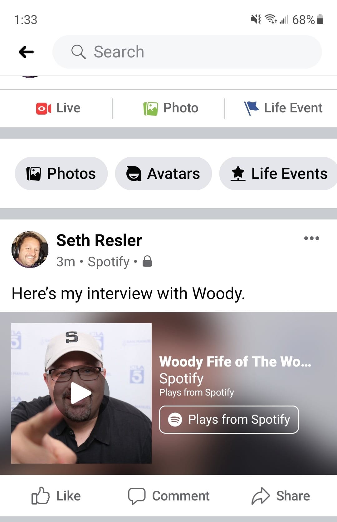 Facebook Inline Player