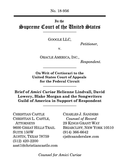 SCOTUS Brief Cover Page