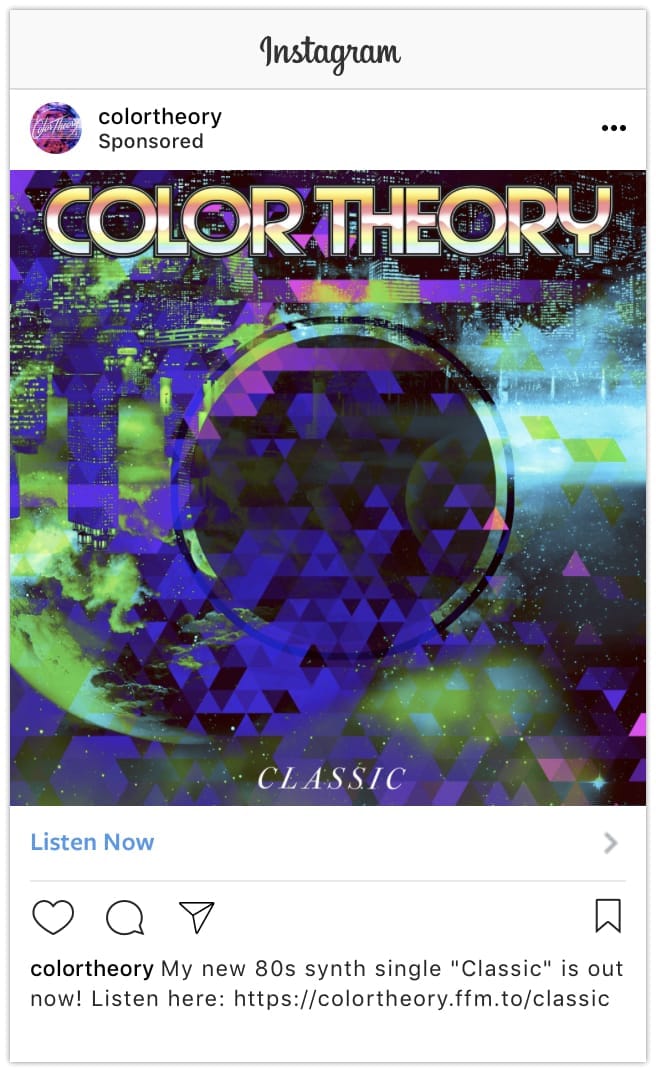 Classic ad on Instagram