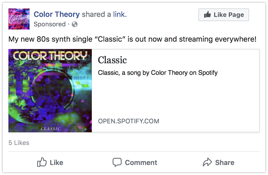 Spotify post boosted