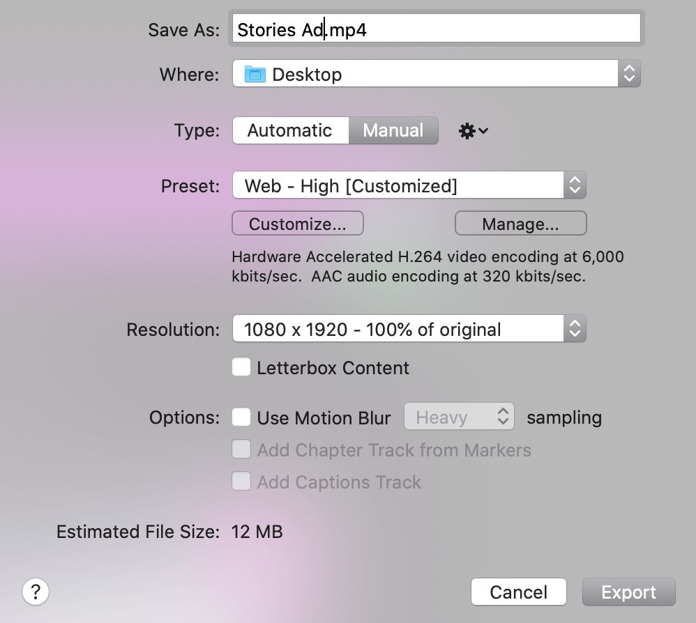 ScreenFlow Settings