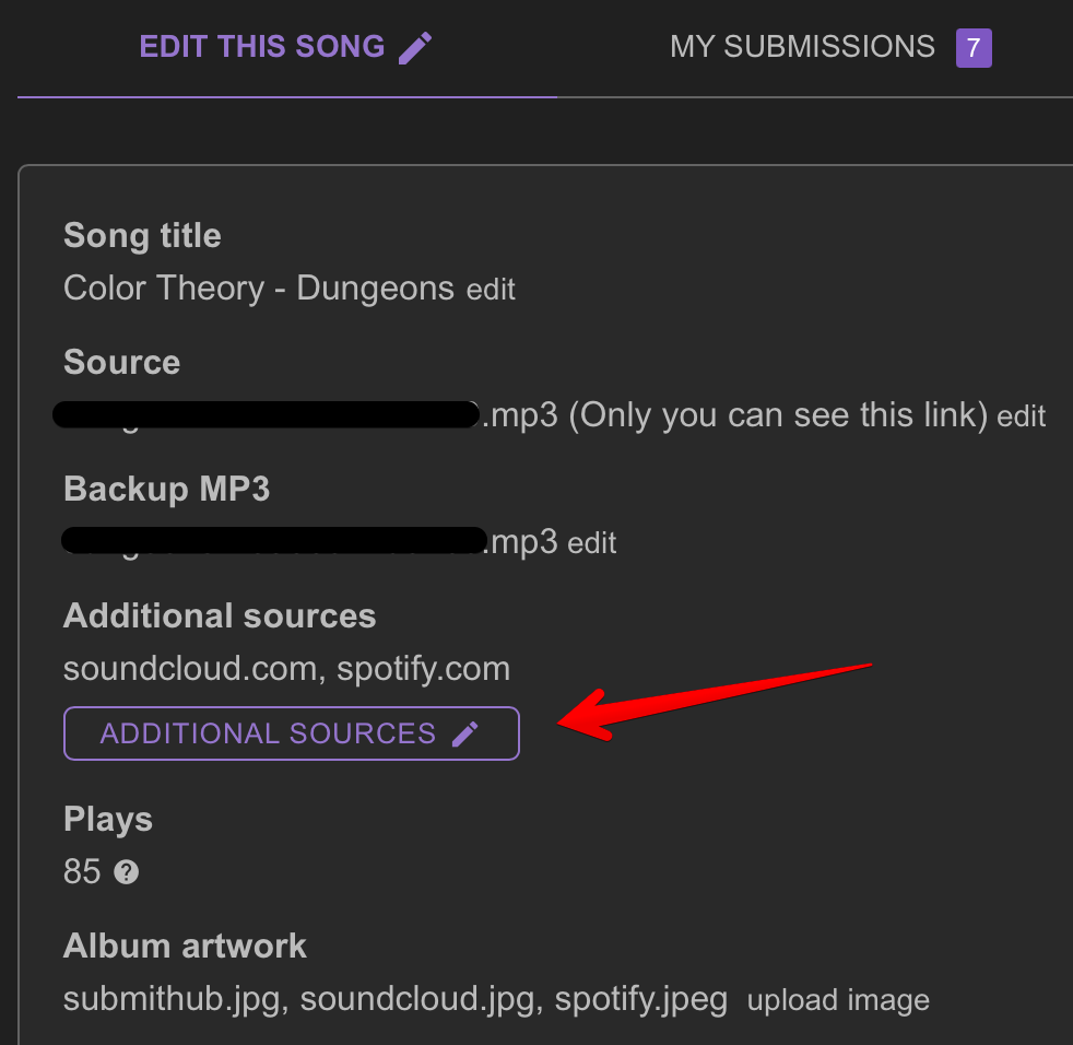 SubmitHub additional sources