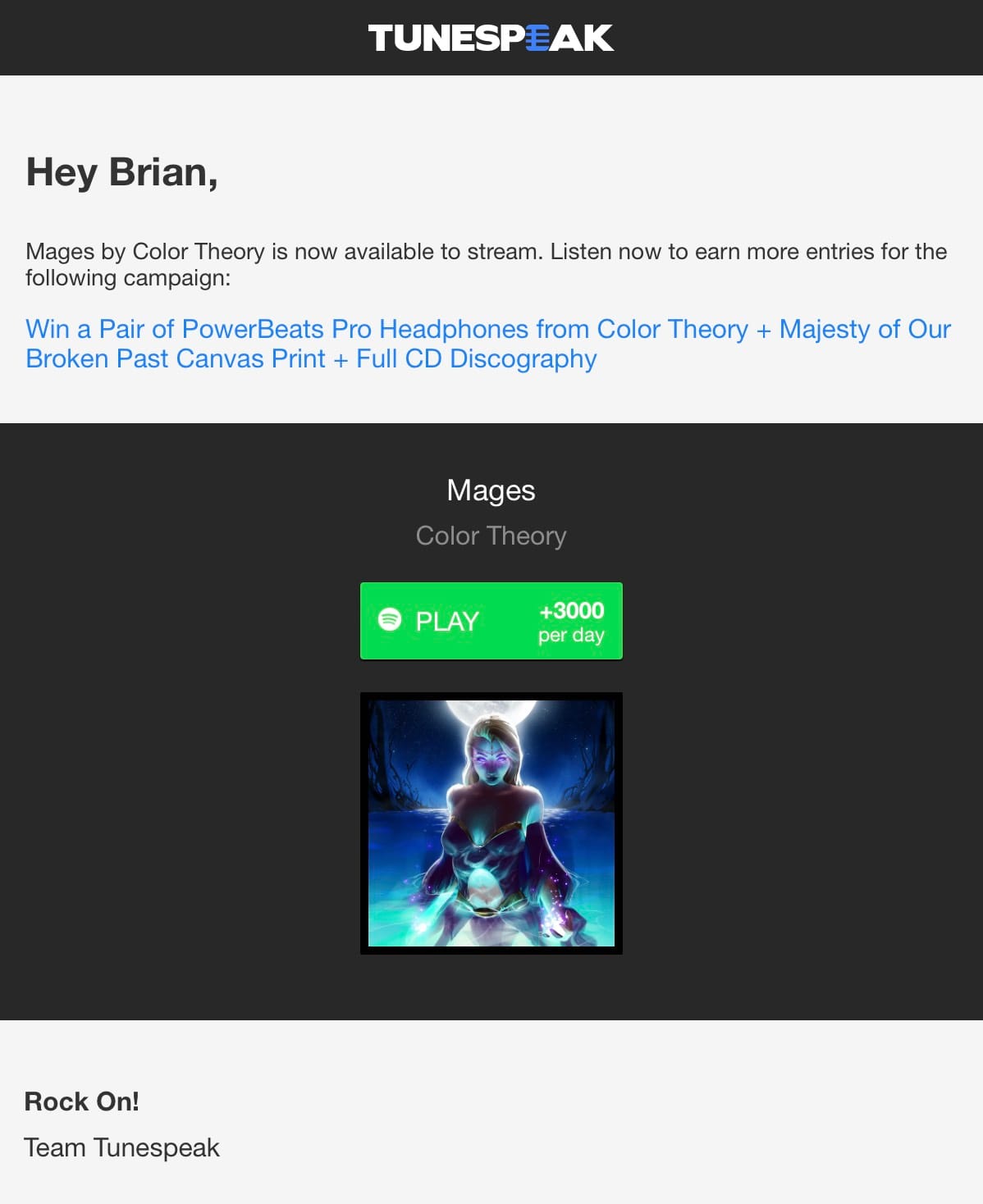 Tunespeak album announcement