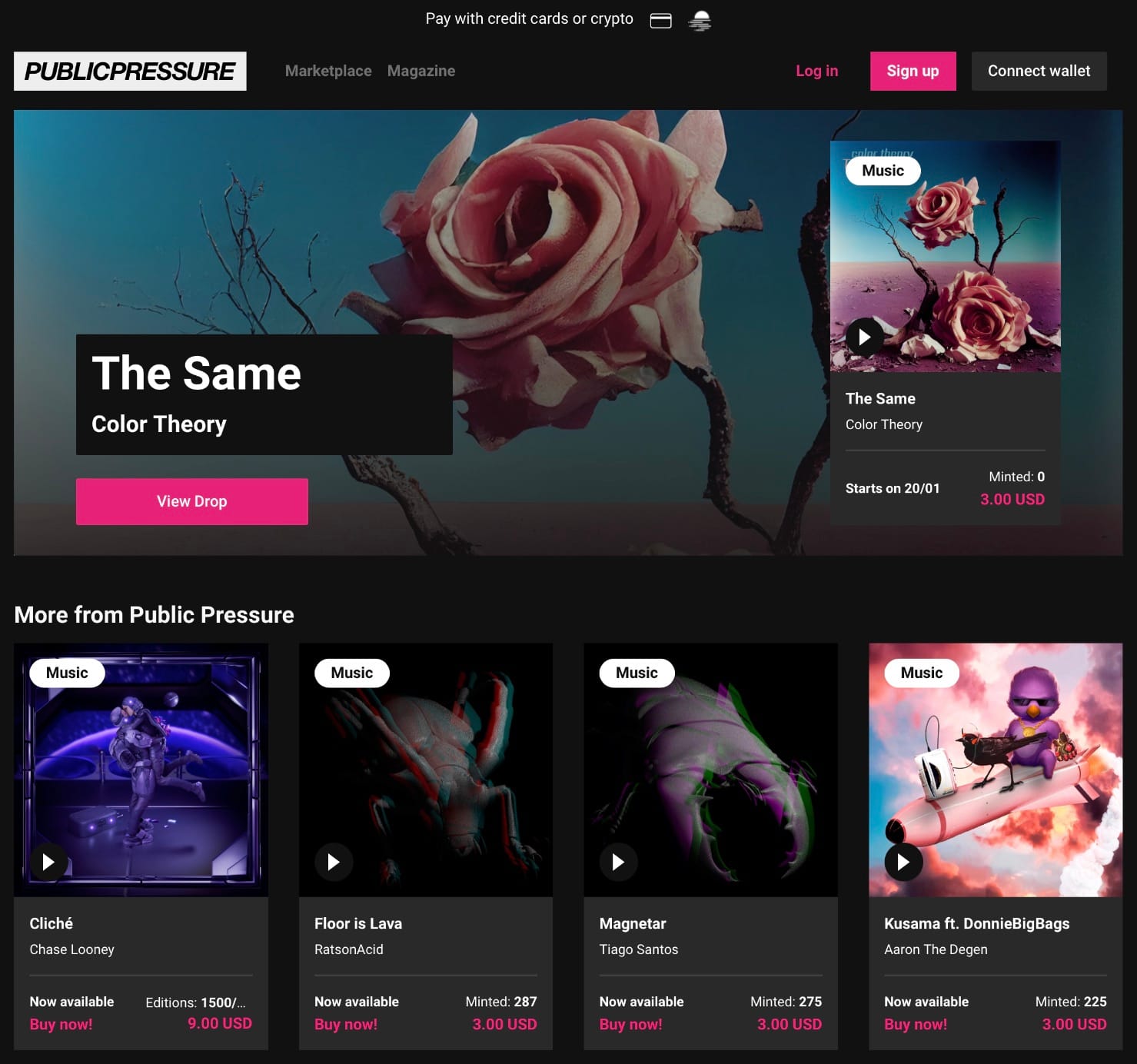 Public Pressure homepage