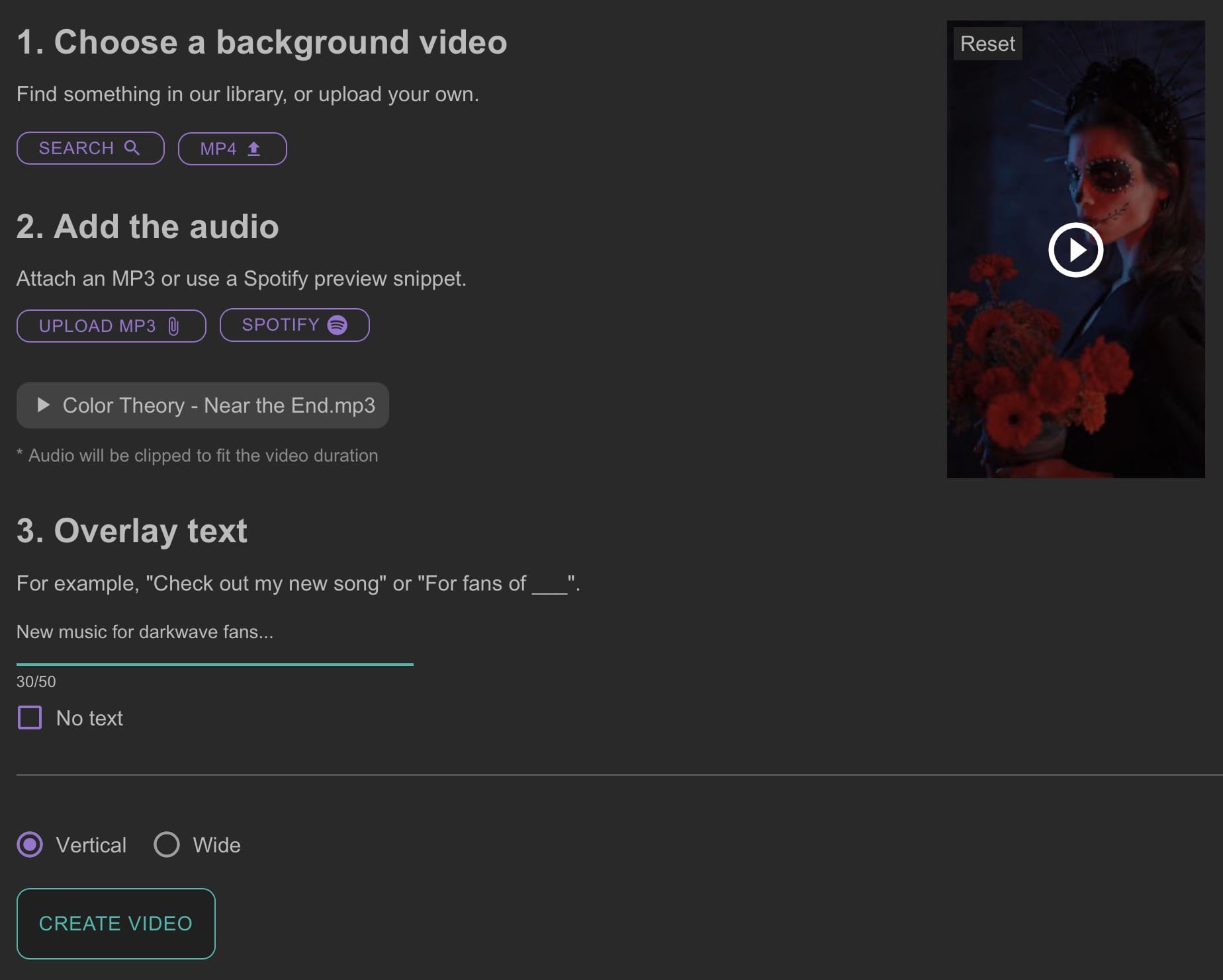 SubmitHub Ad Studio Create Video