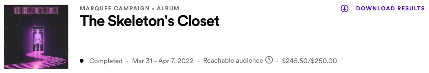 Spotify Marquee Campaign 2