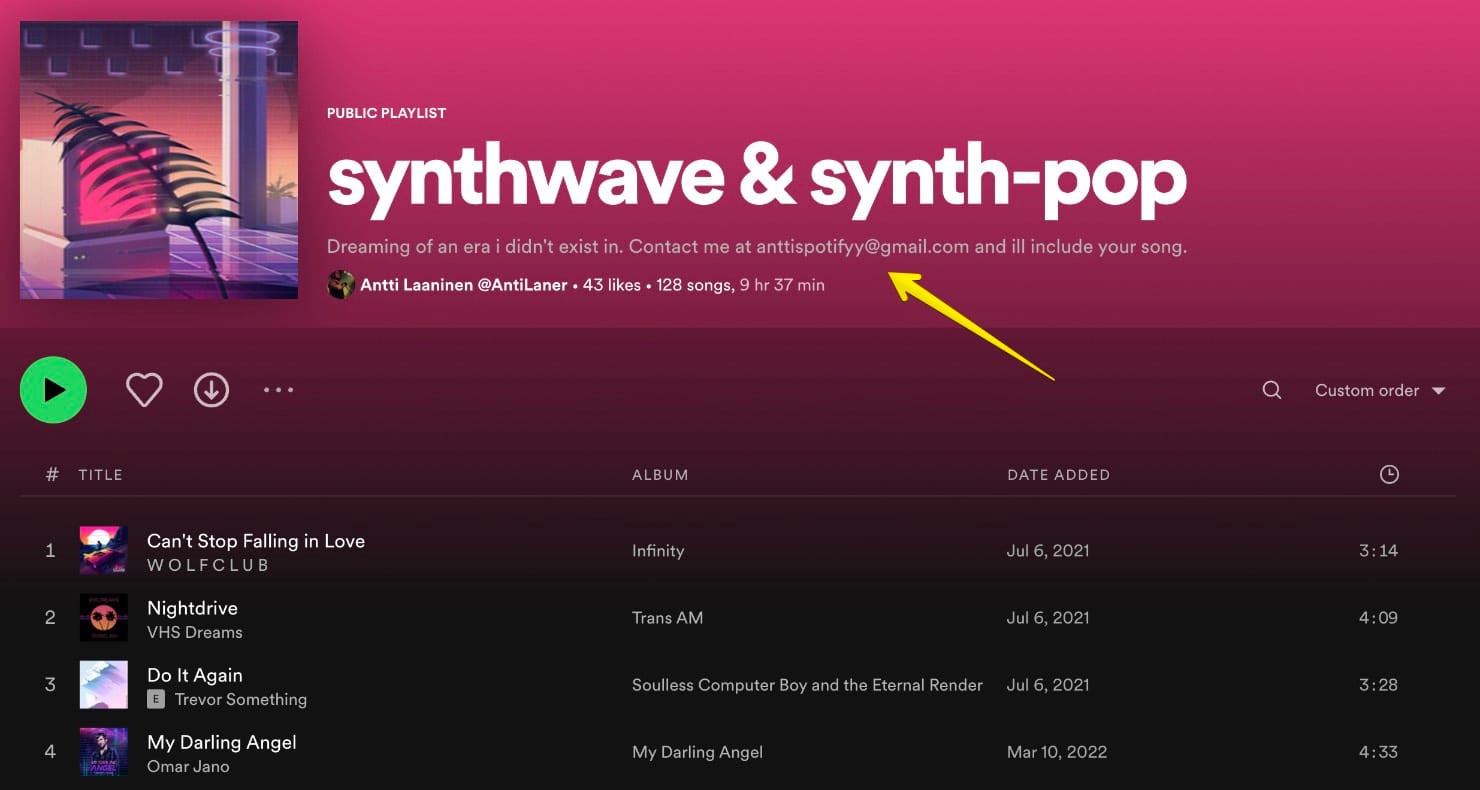 Spotify contact info