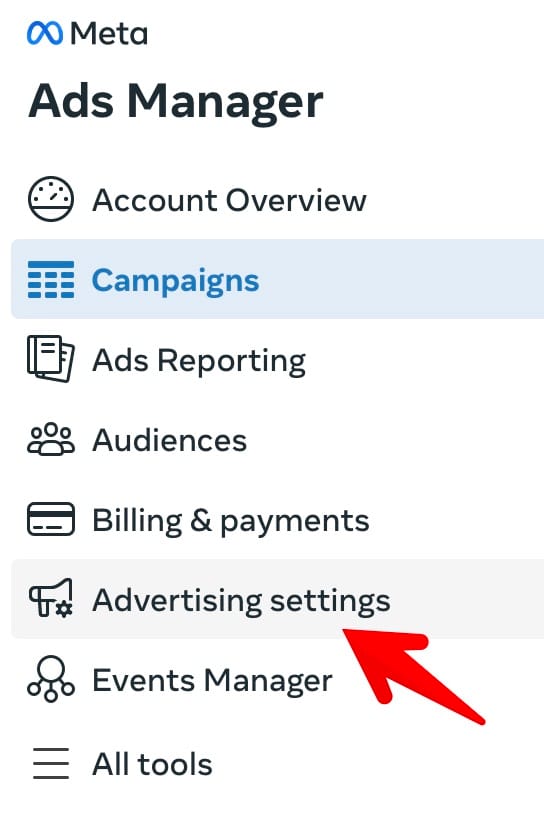 Advertising Settings