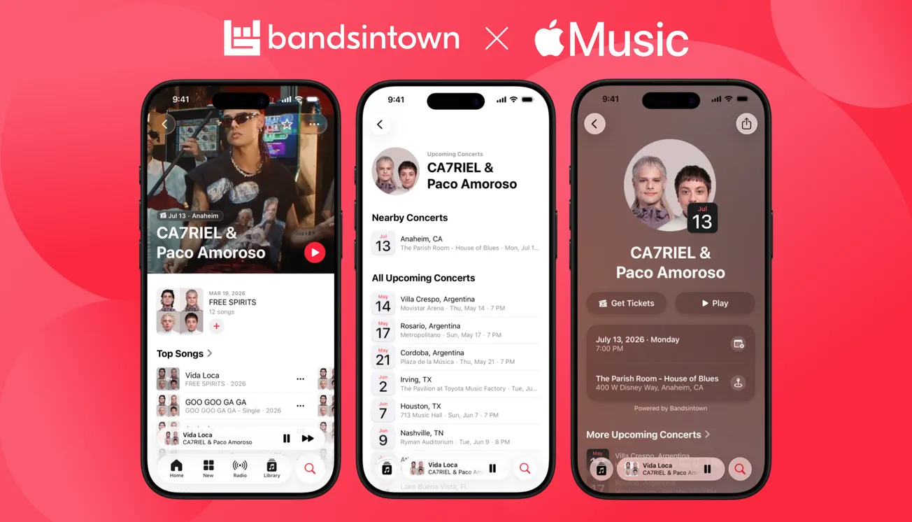 Apple Music taps Bandsintown to power Global Concert Discovery in iOS 26.4