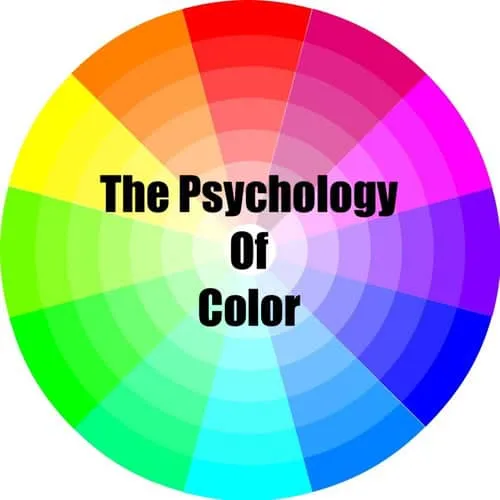 Vivid color wheel illustrating the psychology of color with a spectrum of hues, emphasizing emotional and psychological impac