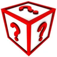 Ever-changing cube with red question marks, symbolizing mystery and curiosity in music industry insights.