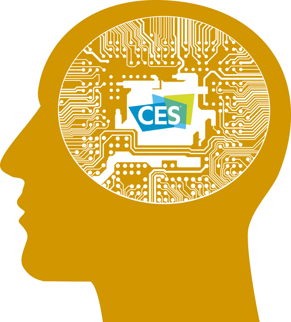 CES 2023 technology trade show innovation, electronics, and AI advancements imagery.