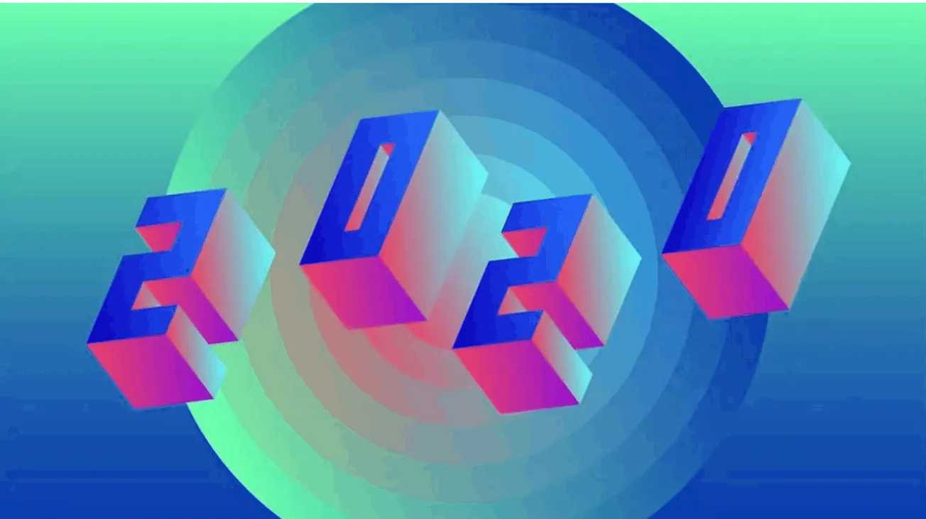 Abstract digital artwork featuring 3D geometric shapes, vibrant pink and blue colors, and swirling background, representing i