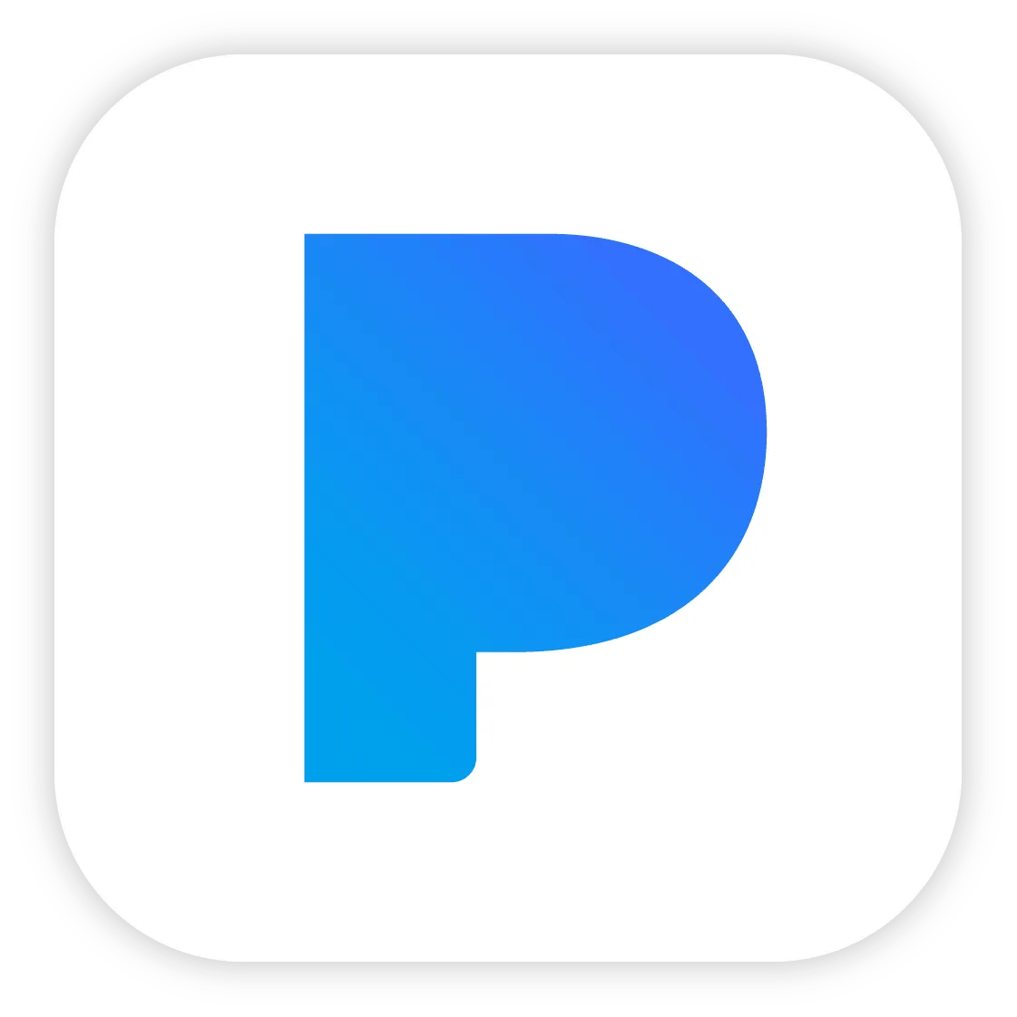 Blue PayPal logo icon, digital payment service, online money transfer, financial technology, e-commerce payment method.