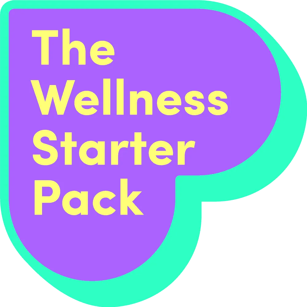 A vibrant digital graphic promoting wellness starter resources for music industry professionals.
