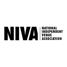 NIVA logo representing the National Independent Venue Association, supporting independent music venues, promoting live music,