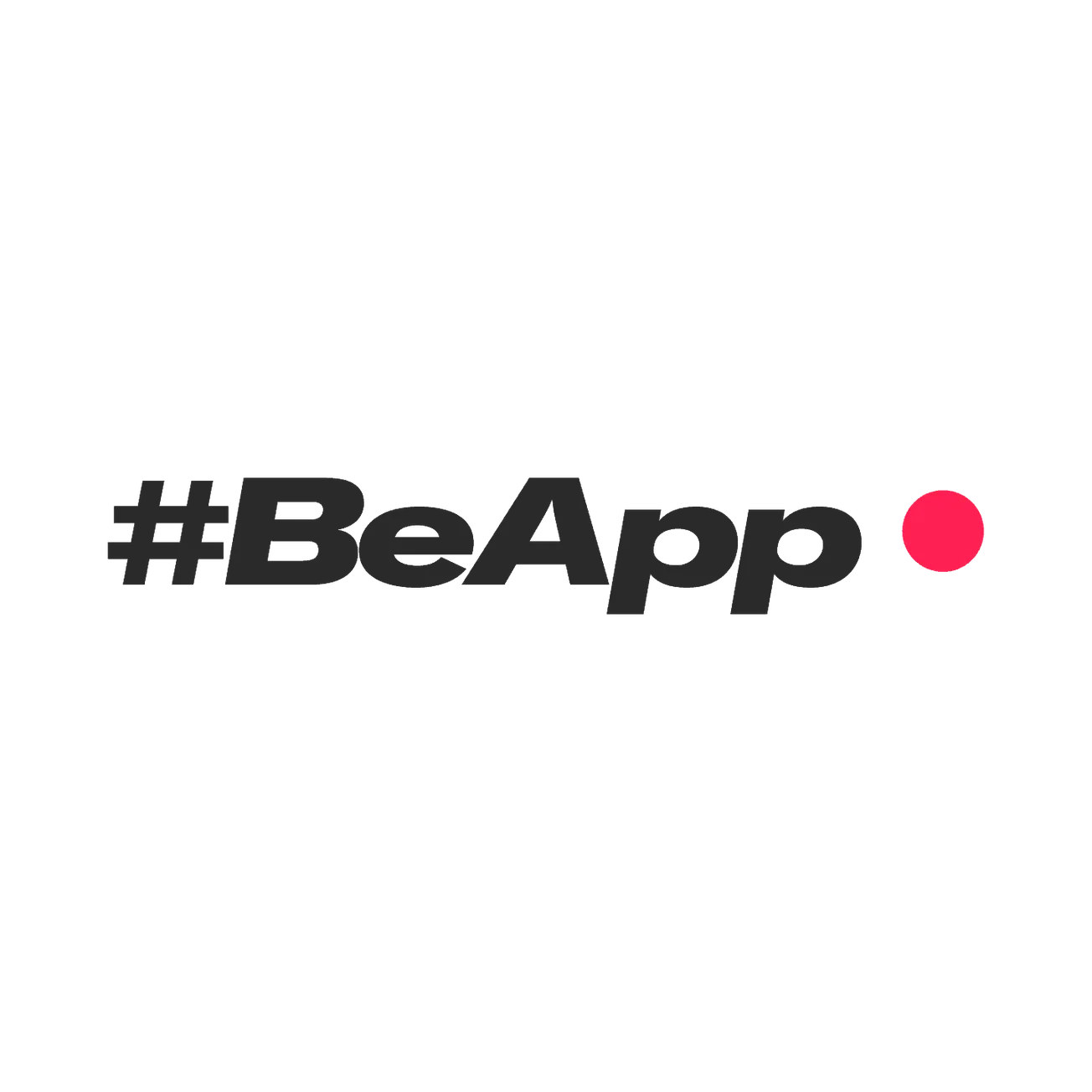 #BeApp logo on a dark pink background, representing music industry innovation, digital marketing, and technology in entertain