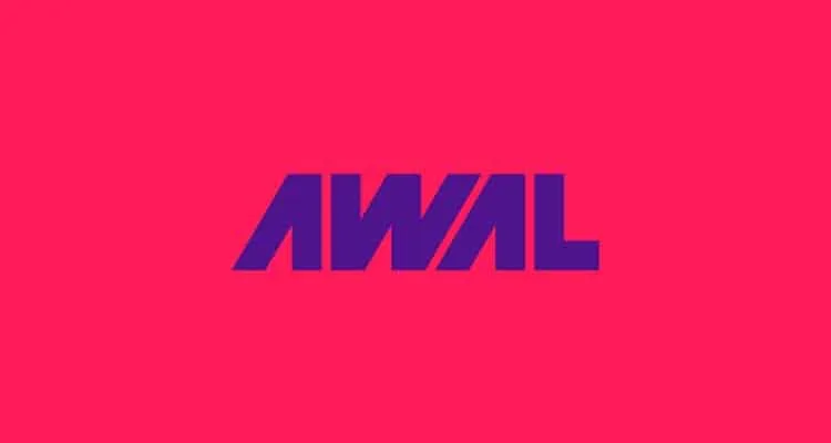 AWAL music distribution logo on vibrant pink background, representing independent artists and digital music services.