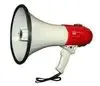 Megaphone with red handle and strap for promotional and event announcements illustration.