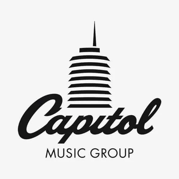 Capitol Music Group logo featuring a stylized building silhouette and bold typography.