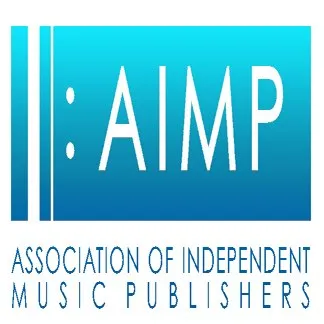 AIMP logo featuring blue and white design representing independent music publishing and the Association of Independent Music