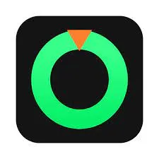 Green and orange circular analytics icon representing digital music and media industry insights, on a black background.