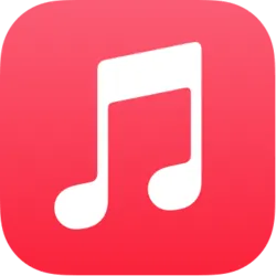 Music note icon representing music streaming or digital music platform.