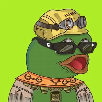 A humorous cartoon frog wearing military-style goggles, a yellow helmet, sunglasses, and a tactical jacket, symbolizing cooln